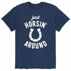 Licensed Character Men's Just Horsin Around Tee Blue -Licensed Character Shop unnamed file 36409