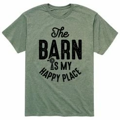 Licensed Character Men's The Barn Happy Place Tee Green -Licensed Character Shop unnamed file 36415
