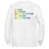 Licensed Character Men's Justice League Member Graidient Rainbow Word Stack Tee White -Licensed Character Shop unnamed file 36428