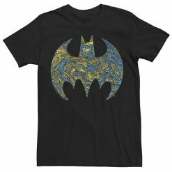Licensed Character Men's DC Fandome Batman Starry Batman Logo Fill Tee Silver