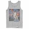 Licensed Character Men's Star Wars La Guerra De Las Galaxias Faded Poster Tank Athletic Heather