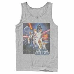 Licensed Character Men's Star Wars La Guerra De Las Galaxias Faded Poster Tank Athletic Heather