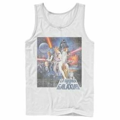 Licensed Character Men's Star Wars La Guerra De Las Galaxias Faded Poster Tank Athletic Heather -Licensed Character Shop unnamed file 36444