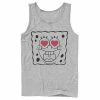 Licensed Character Men's Nickelodeon SpongeBob SquarePants Heart Eyes Line Art Tank Top White