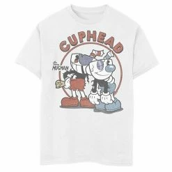 Licensed Character Boys 8-20 Cuphead And Mugman Rough And Ready Tee White