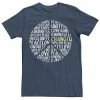 Licensed Character Men's Peace Symbol Fill Love Text Tee -Licensed Character Shop unnamed file 36462