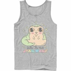 Licensed Character Men's Star Wars Cute Cartoon Jabba The Hutt Tank White