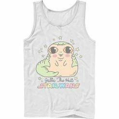 Licensed Character Men's Star Wars Cute Cartoon Jabba The Hutt Tank White -Licensed Character Shop unnamed file 36465