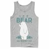 Licensed Character Men's Cartoon Network We Bare Bears Ice Bear Will Protect You Tank Top Athletic Heather -Licensed Character Shop unnamed file 36466