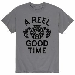 Licensed Character Men's A Reel Good Time Tee Grey -Licensed Character Shop unnamed file 36487
