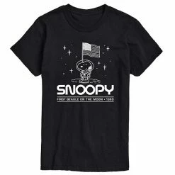 Licensed Character Men's Peanuts First Beagle In Space Tee Red