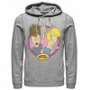 Licensed Character Men's Beavis And Butthead Rock N Roll Circle Portrait Hoodie White -Licensed Character Shop unnamed file 3651