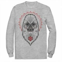 Licensed Character Men's Star Wars Day Of The Dead Chewbacca Portrait Tee White