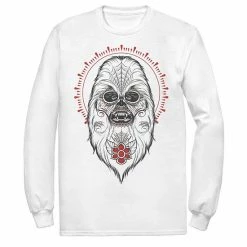 Licensed Character Men's Star Wars Day Of The Dead Chewbacca Portrait Tee White -Licensed Character Shop unnamed file 36567