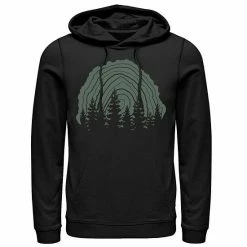 Licensed Character Men's Wood Stump Tree Line Silhouette Hoodie