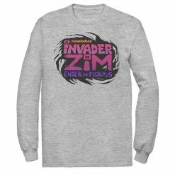 Licensed Character Men's Nickelodeon Invader Zim Enter Florpus Logo Long Sleeve Graphic Tee White -Licensed Character Shop unnamed file 36678