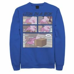 Licensed Character Men's Cartoon Network Stevens Universe Lion In A Box Comic Strip Fleece Royal -Licensed Character Shop unnamed file 36708