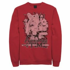 Licensed Character Men's Cartoon Network Adventure Time Splash Fleece Royal