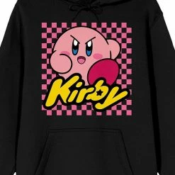 Licensed Character Men's Kirby Scowl Checkerboard Hoodie -Licensed Character Shop unnamed file 3673