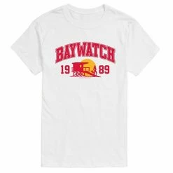 Licensed Character Men's Baywatch Collegiate Tee White -Licensed Character Shop unnamed file 36765