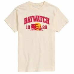 Licensed Character Men's Baywatch Collegiate Tee White -Licensed Character Shop unnamed file 36766