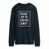 Licensed Character Men's Peace Joy Coffee Wifi Long Sleeve Tee Red -Licensed Character Shop unnamed file 36780