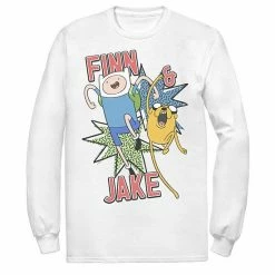 Licensed Character Men's Cartoon Network Adventure Time Finn & Jake Kapows Tee Athletic Heather -Licensed Character Shop unnamed file 36822