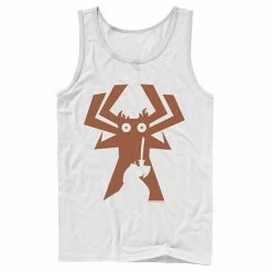 Licensed Character Men's Cartoon Network Samurai Jack Faces Aku Silhouette Tank White -Licensed Character Shop unnamed file 36825