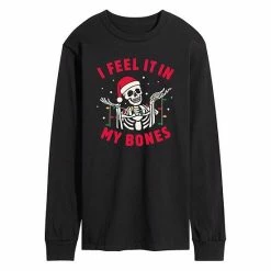 Licensed Character Men's I Feel It In My Bones Long Sleeve Tee Black -Licensed Character Shop unnamed file 36866