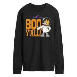 Licensed Character Men's SpongeBob SquarePants Boo Y'all Long Sleeve Tee Navy -Licensed Character Shop unnamed file 36886