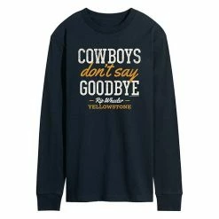 Licensed Character Men's Yellowstone Don't Say Goodbye Long Sleeve Tee Black