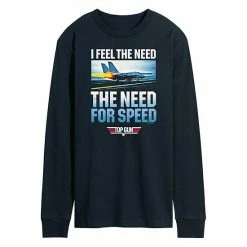 Licensed Character Men's Top Gun Need For Speed Long Sleeve Tee Navy