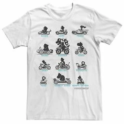 Licensed Character Men's Nintendo Super Mario Mario Kart Silhouette Racers Tee Silver -Licensed Character Shop unnamed file 36952