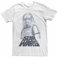 Licensed Character Men's Star Wars Stormtrooper Henna Tee Silver