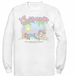 Licensed Character Men's Tom & Jerry California Golden Coast Tee White -Licensed Character Shop unnamed file 36993