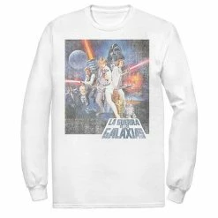 Licensed Character Men's Star Wars La Guerra De Las Galaxias Faded Poster Tee Athletic Heather -Licensed Character Shop unnamed file 37014
