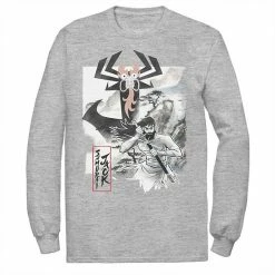 Licensed Character Men's Cartoon Network Samurai Jack Aku Water Color Paint Sketch Tee Athletic Heather -Licensed Character Shop unnamed file 37037