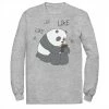 Licensed Character Men's Cartoon Network We Bare Bears Like Like Like Texting Long Sleeve Tee Athletic Heather -Licensed Character Shop unnamed file 37039