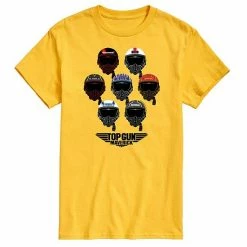 Licensed Character Men's Top Gun Maverick Aviator Helmets Tee Yellow -Licensed Character Shop unnamed file 3707