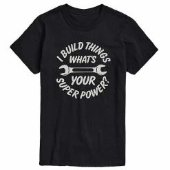 Licensed Character Men's I Build Things Tee Black -Licensed Character Shop unnamed file 37108