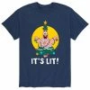 Licensed Character Men's SpongeBob SquarePants Patrick Lights Tee Navy -Licensed Character Shop unnamed file 3711