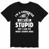 Licensed Character Men's I'm A Carpenter Tee Blue -Licensed Character Shop unnamed file 37155