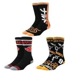 Licensed Character Men's Naruto 3-Pack Crew Socks