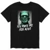 Licensed Character Men's You Make Me Frankenstein Tee Black -Licensed Character Shop unnamed file 37242