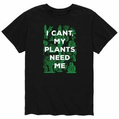 Licensed Character Men's Can't Plants Need Me Tee Blue