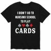 Licensed Character Men's Nursing School Cards Tee Black -Licensed Character Shop unnamed file 37269