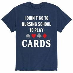 Licensed Character Men's Nursing School Cards Tee Black -Licensed Character Shop unnamed file 37270