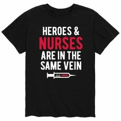 Licensed Character Men's Herroes And Nurses Tee Black