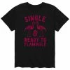 Licensed Character Men's Single And Ready To Flamingle Tee Blue -Licensed Character Shop unnamed file 37278