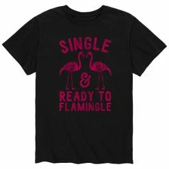 Licensed Character Men's Single And Ready To Flamingle Tee Blue -Licensed Character Shop unnamed file 37280
